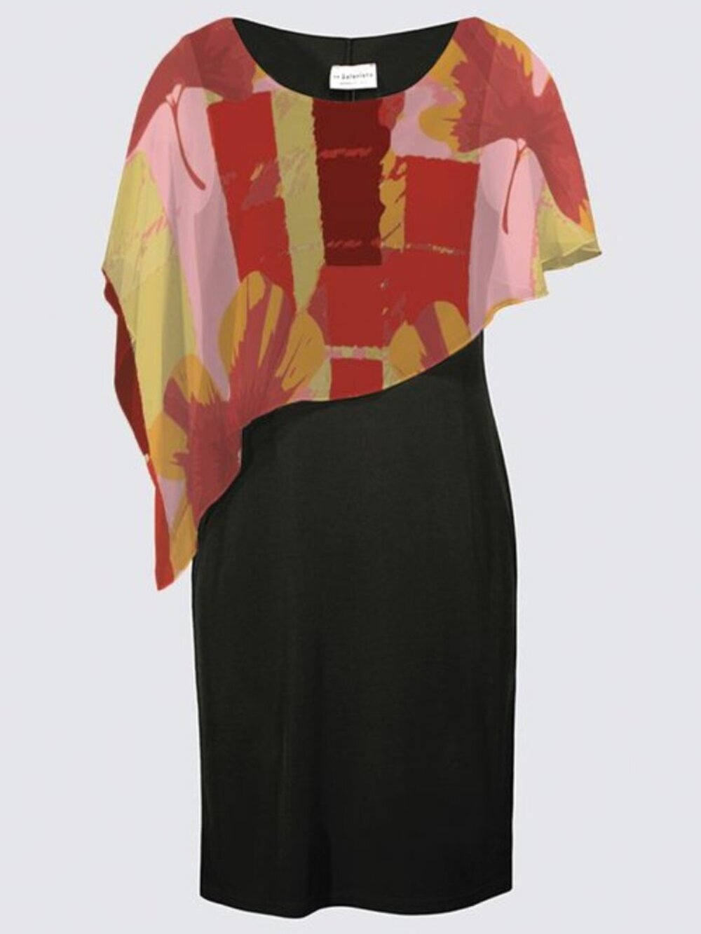 Retro Botanical Plaid – Bold Floral Ginkgo Pattern in Red & Pink | Joni Cape Dre